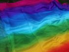 Rainbow plus silk fabric by yard