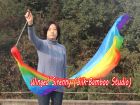 1 Piece Rainbow 1.8m (70") dance silk veil poi