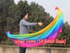 1 Piece Rainbow plus 1.8m (70") dance silk veil poi