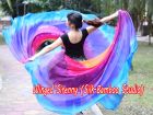 1 PIECE Iridescence half circle 6 Mommes belly dance silk veil