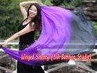 1 piece black-purple 5 Mommes colorful belly dance silk veil 