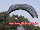 1 Piece black 1.8m (70") dance silk veil poi