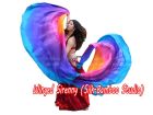 1 PIECE Iridescence circular 8 Mommes belly dance silk veil