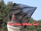1pc 81cm (32") spinning silk flag poi for Worship & Praise, black
