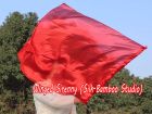 1pc 81cm (32") spinning silk flag poi for Worship & Praise, red