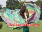 1 PIECE Spring tie-dye half circle 6 Mommes belly dance silk veil