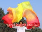 1 pair 2.4m (94") Fire belly dance silk fan veils