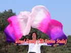 1 pair 2.4m (94") Prosperity belly dance silk fan veils