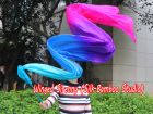 1 piece 2.5m (98") turquoise-blue-purple-pink worship silk throw streamer