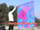spinning silk flag poi 129cm (51") for Worship & Praise, Mermaid Dream