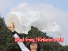 1 pair 1.1m (43") white silk fan veils for kids