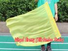 1pc 81cm (32") spinning silk flag poi for Worship & Praise, yellow