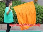 1pc 81cm (32") spinning silk flag poi for Worship & Praise, orange