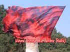 Spinning silk flag poi 174cm (68") for Worship & Praise, Lava