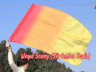 spinning silk flag poi 129cm (51") for Worship & Praise, red-orange-yellow