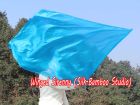 spinning silk flag poi 129cm (51") for Worship & Praise, turquoise