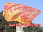 Spinning silk flag poi 174cm (68") for Worship & Praise, Flame