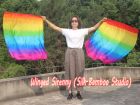 1 Piece 85 cm (33") prophetic silk worship flex flag for kids, Rainbow+