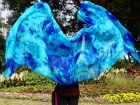 1 piece Blue Moon tie-dye 5 Mommes belly dance silk veil 