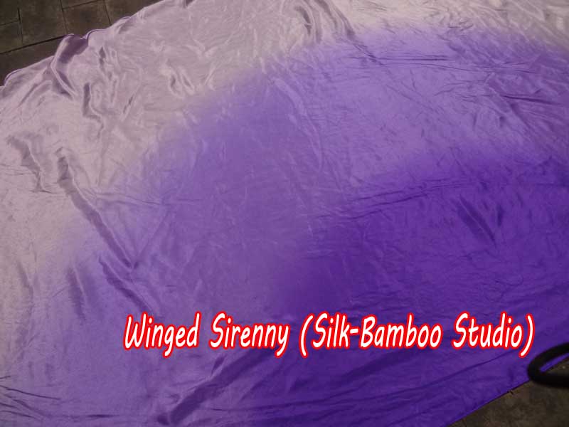 1 PIECE purple fading half circle 6 Mommes belly dance silk veil