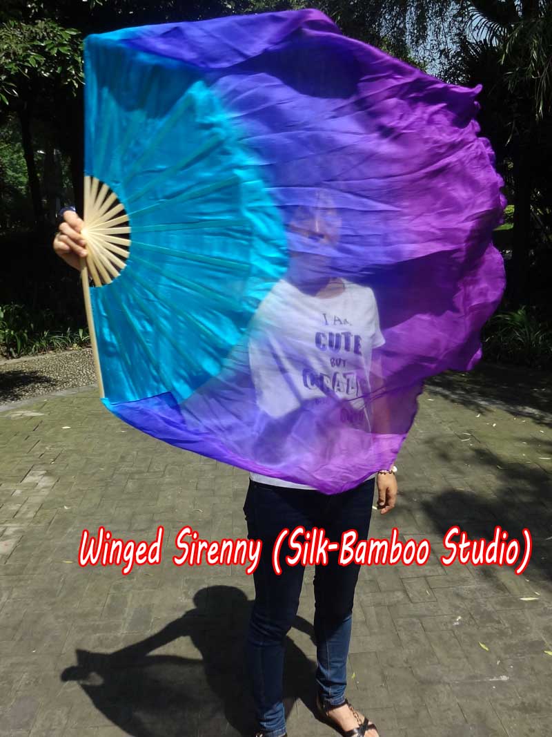1 PIECE Mystery right hand big silk flutter fan