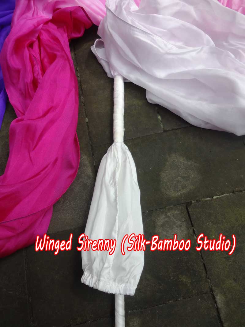 1 piece 2.5m (98") white-light pink-pink-purple worship silk throw streamer