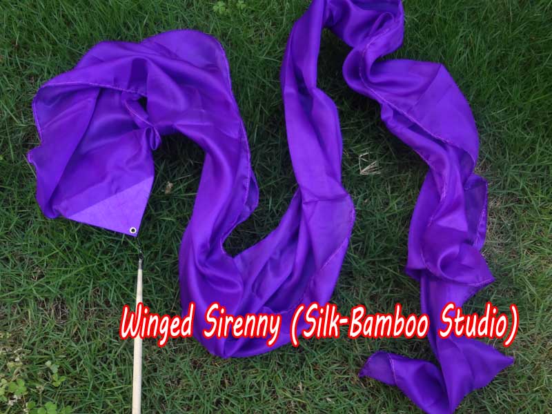 1 piece purple 2.5m (98") silk worship streamer