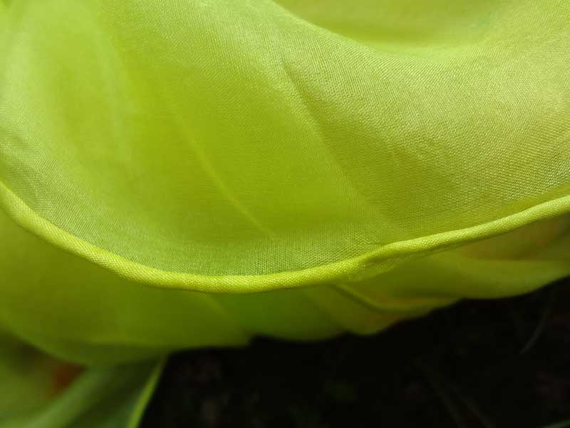 1 piece yellow+green tie-dye 5 Mommes belly dance silk veil 