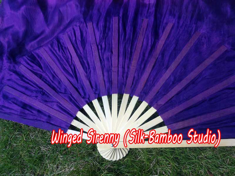 1 pair 1.8m (71") Glamor belly dance silk fan veils