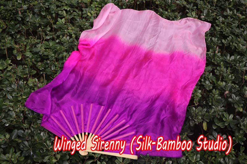 1 pair 1.1m (43") Prosperity silk fan veils for kids
