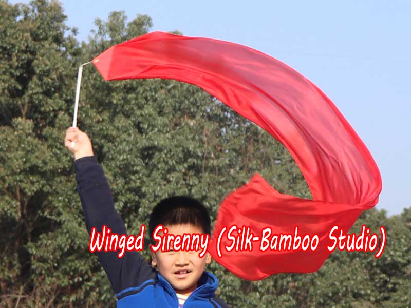 1 piece red 1.8m (71") silk streamer