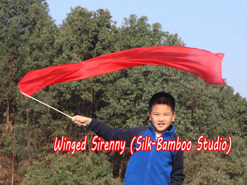 1 piece red 1.8m (71") silk streamer