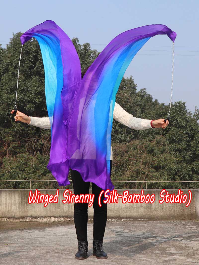 1 Piece Mystery 1.8m (71") circular dance silk veil poi