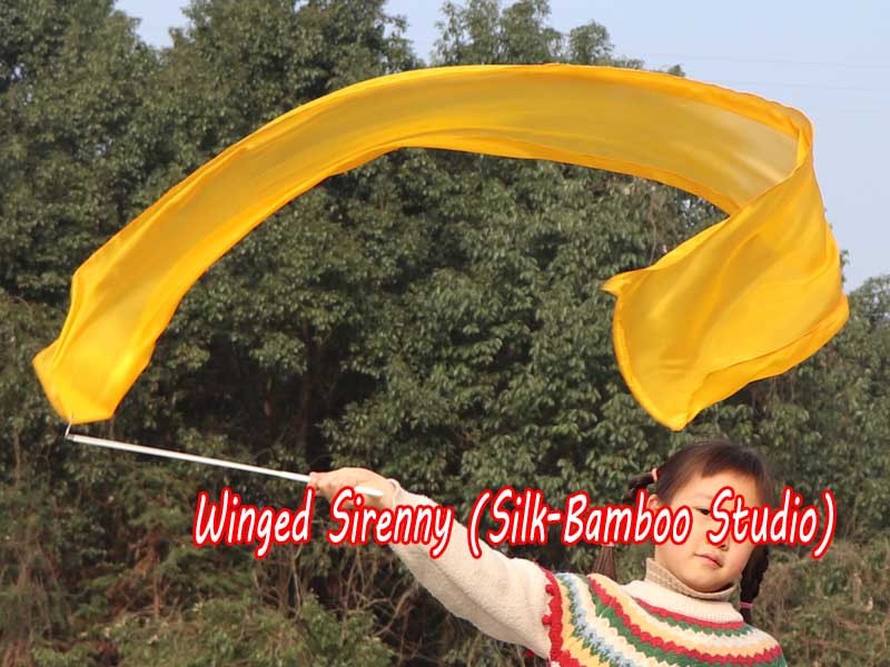 1 piece orange 1.8m (71") silk streamer