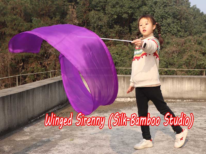 1 piece purple 1.8m (71") silk streamer