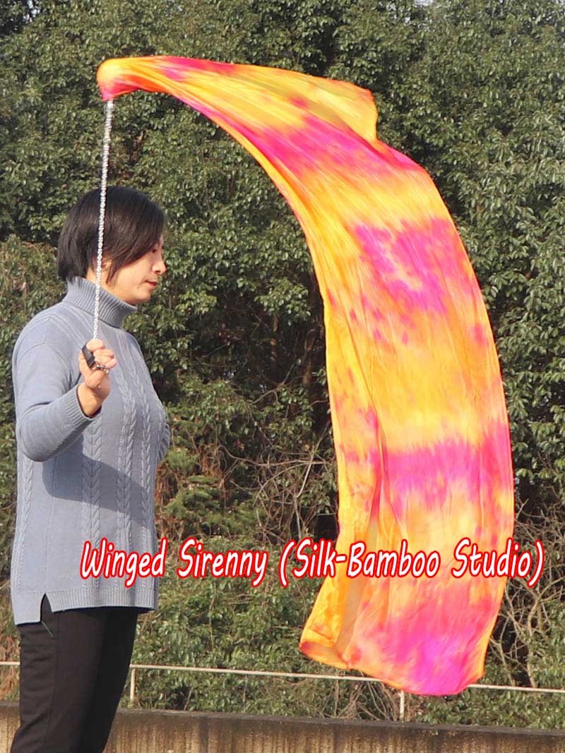1 Piece Sakura 1.35m (53") dance silk veil poi
