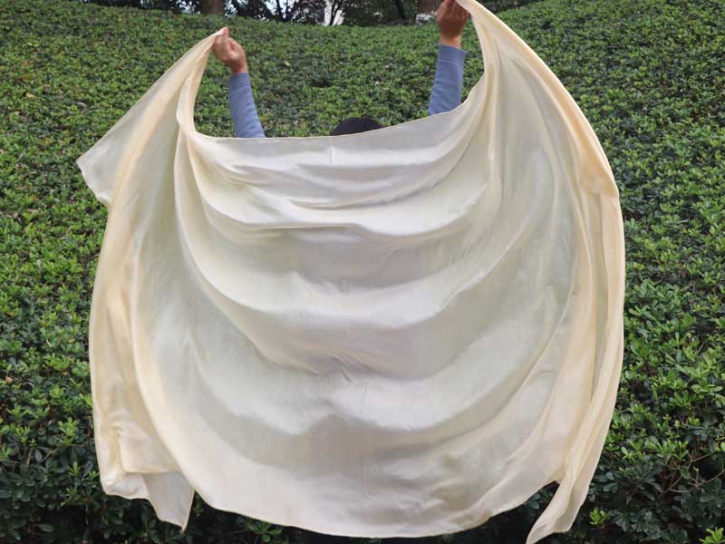 beige 5 Mommes 2.7m*1.4m (3 yds x 55") belly dance silk veil 