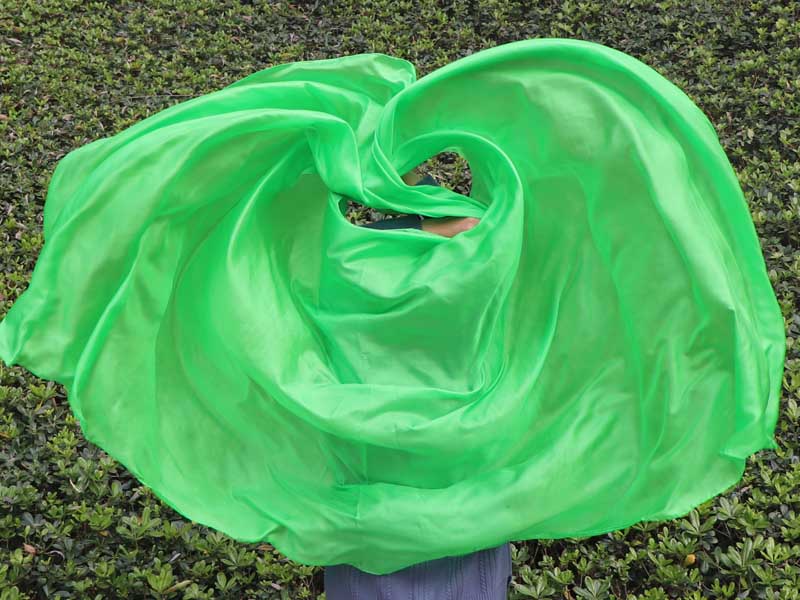 green 5 Mommes 2.7m*1.4m (3 yds x 55") belly dance silk veil 