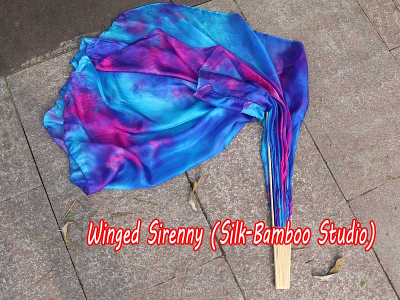 1 PIECE Mermaid Dream right hand big silk flutter fan