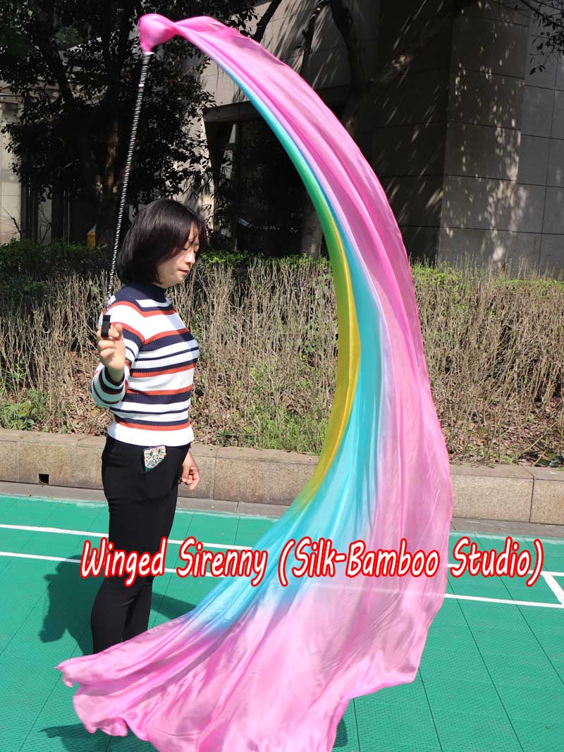 1 Piece Sundial Dream 2.3m (90") half circle dance silk veil poi
