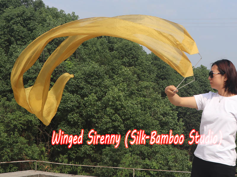 1 piece goldenrod 2.5m (98") silk worship streamer