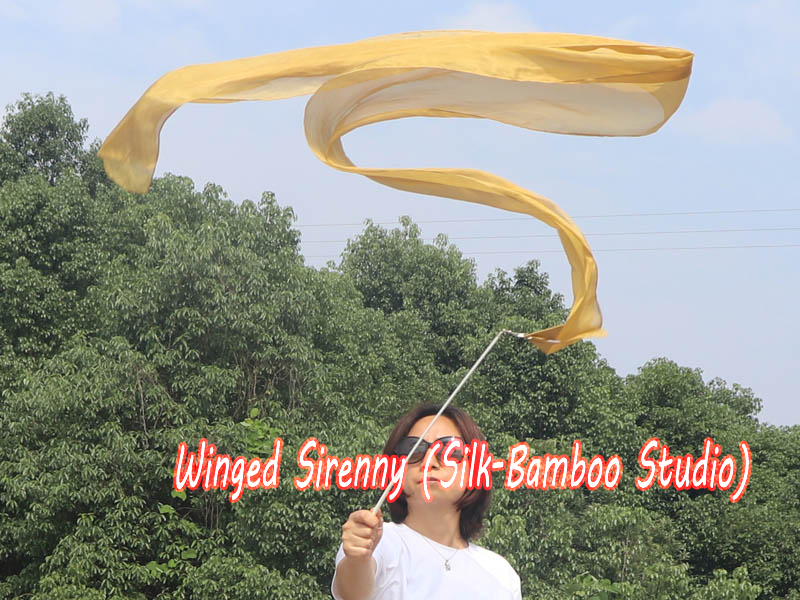 1 piece goldenrod 2.5m (98") silk worship streamer